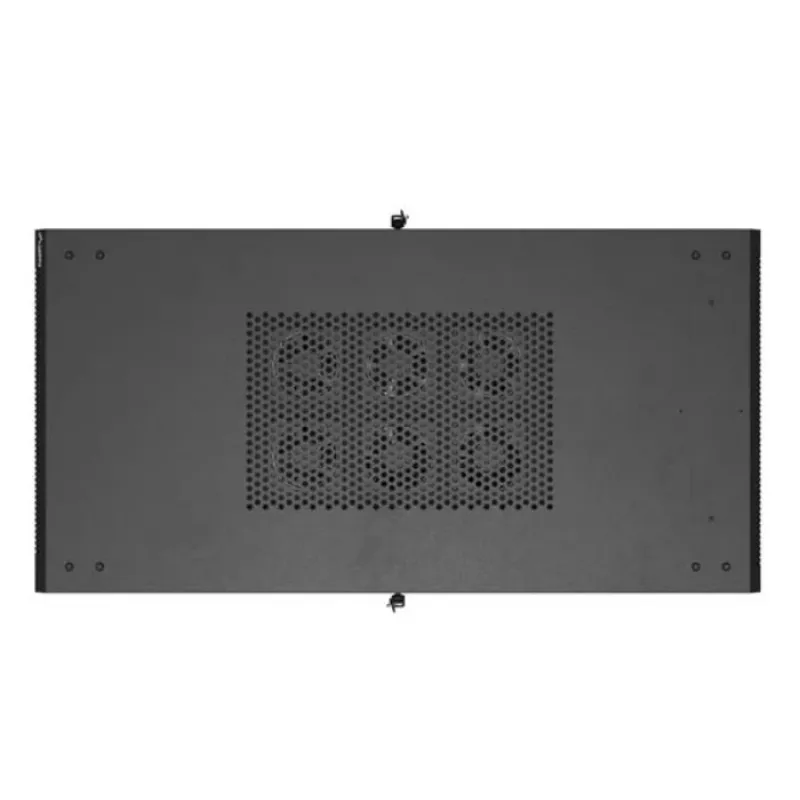 Rack skapis LANBERG FF01-6222-12B 22U 600x1200 mm melns ar stikla priekšējām un aizmugurējām durvīm