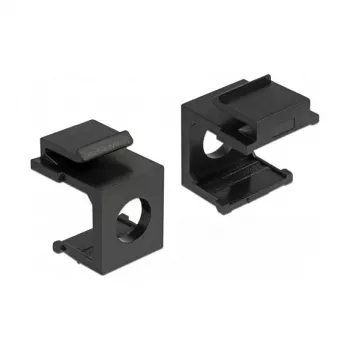 Portu aizsargvāciņu komplekts DELOCK 86403, 4 gab., melns, 17.3×22.3×16.3 mm