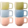 Keramikas krūzes Staub 6 gab. daudzkrāsainas 100 ml - 6 espresso/tējas krūzītes