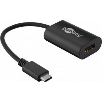 Wentronic goobay ārējais video adapteris USB-C uz HDMI melns (38532)