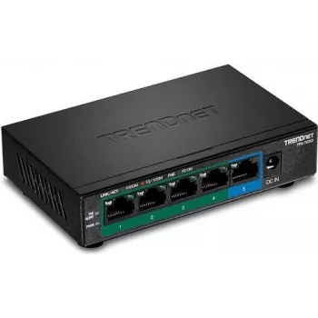 TRENDnet TPE-TG52 - Slēdzis - 4 x 10/100/1000 (PoE+) + 1 x 10/100/1000 - Galddatora, sienas montāža - PoE+ (32 W)