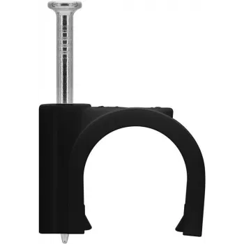 Goobay kabeļa klipsis 14 mm, melns (64685)