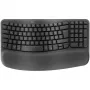 Logitech Wave Keys ergonomiskā tastatūra RF Wireless + Bluetooth QWERTZ vācu izkārtojums, grafīta krāsa