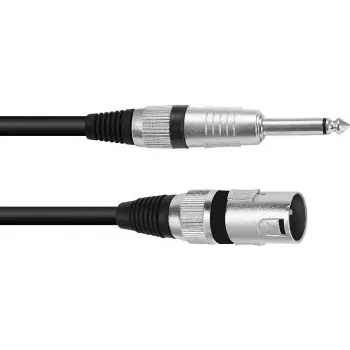Adaptera kabelis XLR uz 6.3 mm mono Omnitronic 3022519B — 1× XLR 3-pin uz 1× 6.3 mm mono, 2 m