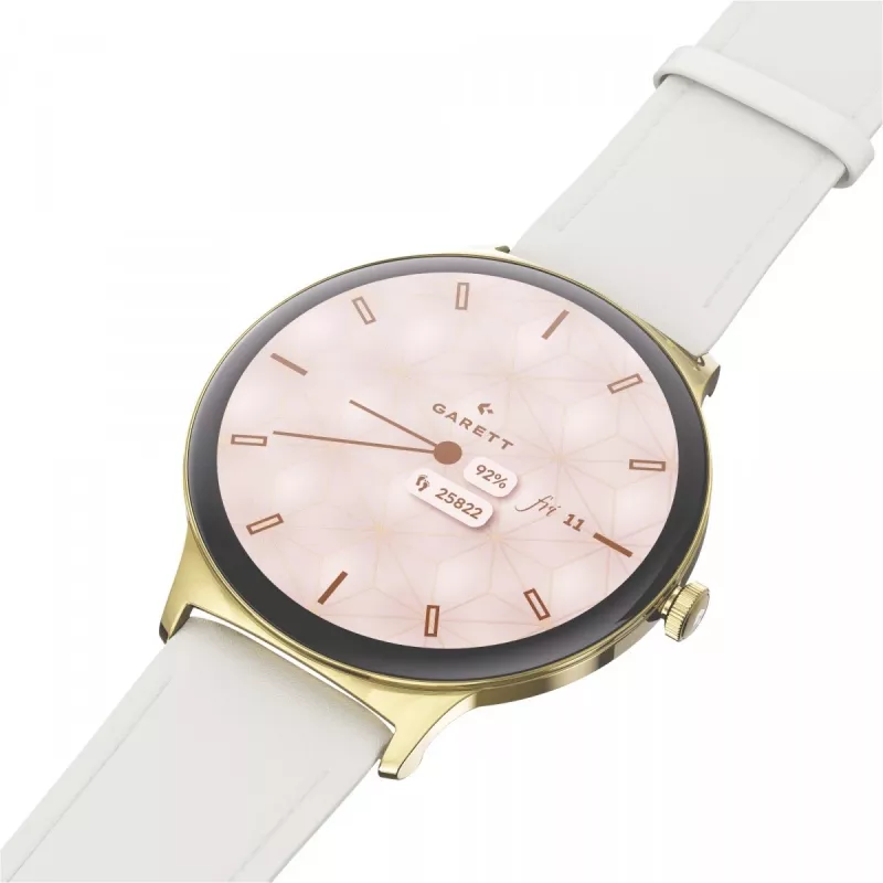 Garett Verona 2 Gold Steel viedpulkstenis ar Bluetooth un sirdsdarbības monitoru