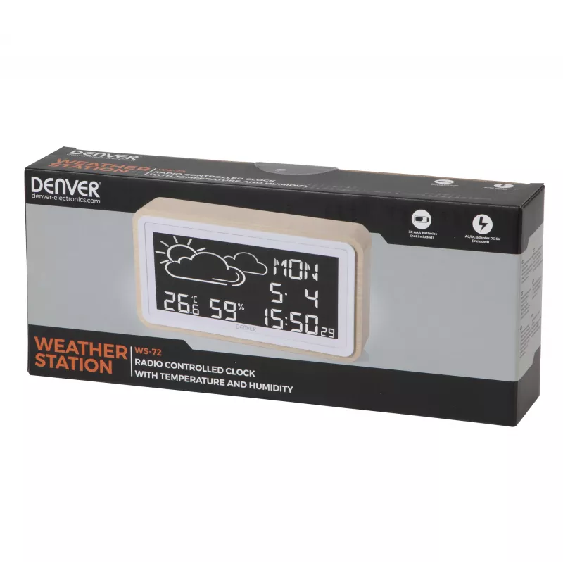 Digitālā laika stacija Denver WS-72 Wood LCD