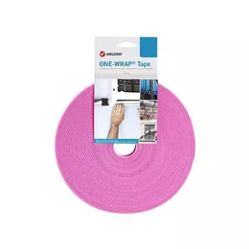 Velcro One Wrap Tape kabeļu saite, polipropilēns, 25 000 mm × 50 mm, rozā