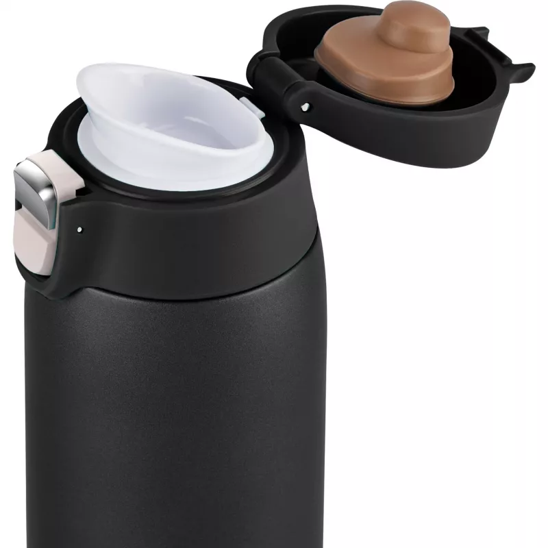 Ceļojumu krūze EMSA N2151700 0.4 L, melna matēta, atverams vāks