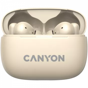 Canyon CNS-TWS10BG Bezvadu austiņas True Wireless Stereo (TWS) Iekšauss zvaniem/mūzikai/sportam/ikdienai USB Type-C Bluetooth Bēšs