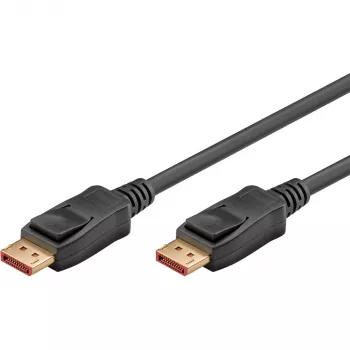DisplayPort 2.1 kabelis, sertificēts, 16K @ 60Hz, 80 Gbit/s (melns, 1 metrs, VESA sertifikāts)