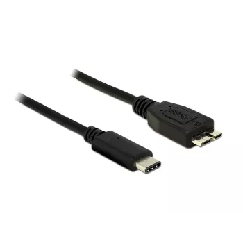 USB kabelis DeLOCK 1m USB 3.1 / USB 3.2 Gen 2 USB-C Micro-USB B Melns