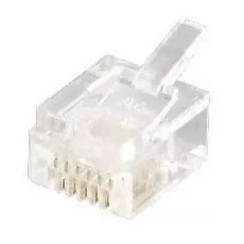 Equip telefona spraudnis, 6P6C, RJ-12, caurspīdīgs, 0.6 g