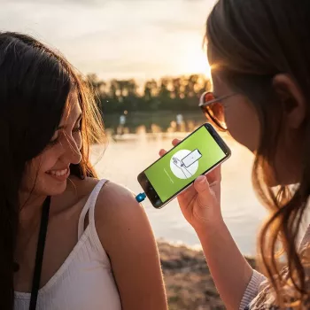 heat it Classic USB-C ierīce kukaiņu kodumiem, zilā krāsā