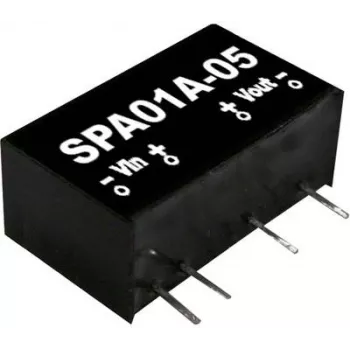Strāvas pārveidotājs/invertors Mean Well SPA01B-05, ieeja 18–36 V, izeja 5 V, 1 W