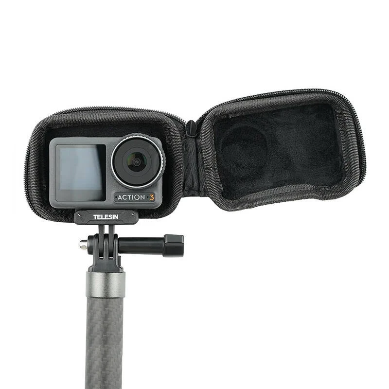 Telesin pārnēsāšanas soma DJI Action 3/4/5 Pro kamerai — kompakts dizains, izturīgs materiāls