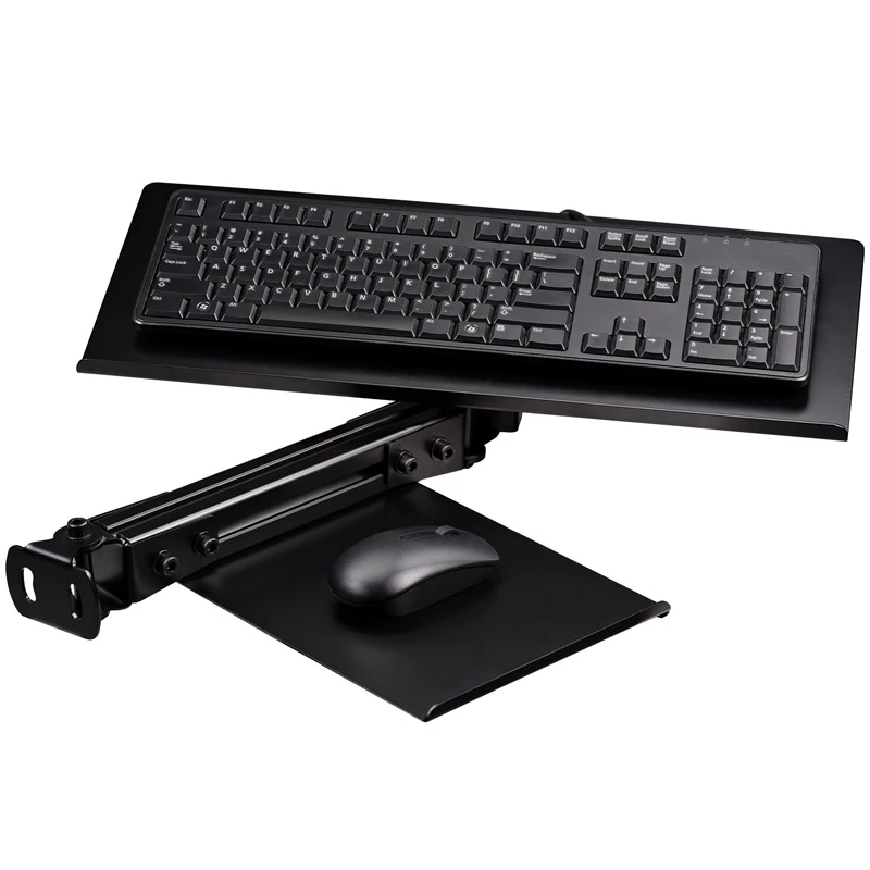 Pievienojamā tastatūras un peles paliktņa kronšteins Next Level Racing NLR-E019 Elite Black Edition – regulējams paliktnis zem galda