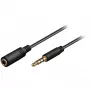 Wentronic Goobay 3,5 mm jack pagarinātājvads, melns, 3 m - 3,5 mm spraudnis (4-pin, stereo) > 3,5 mm ligzda (4-pin, stereo) (62480)
