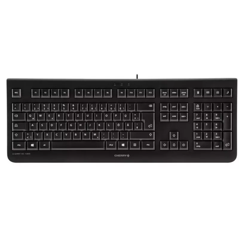 CHERRY KC 1000 tastatūra Home USB Šveices Melna