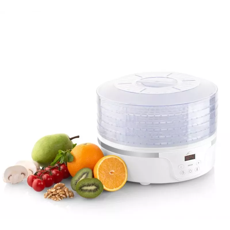 Žāvētājs ETA Secca caurspīdīgs balts 380 W, LED displejs, 24 h taimeris, 300×300×220 mm