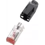 renkforce RJ45 savienotājs TM21 CAT 6, ekranēts spraudnis, taisns, 8P8C H9561.4-10 Melns 10 gab.