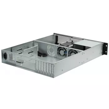 SilverStone RM23-502 Rackmount Server Korpus, ATX, USB 3.0 - 2U - melns