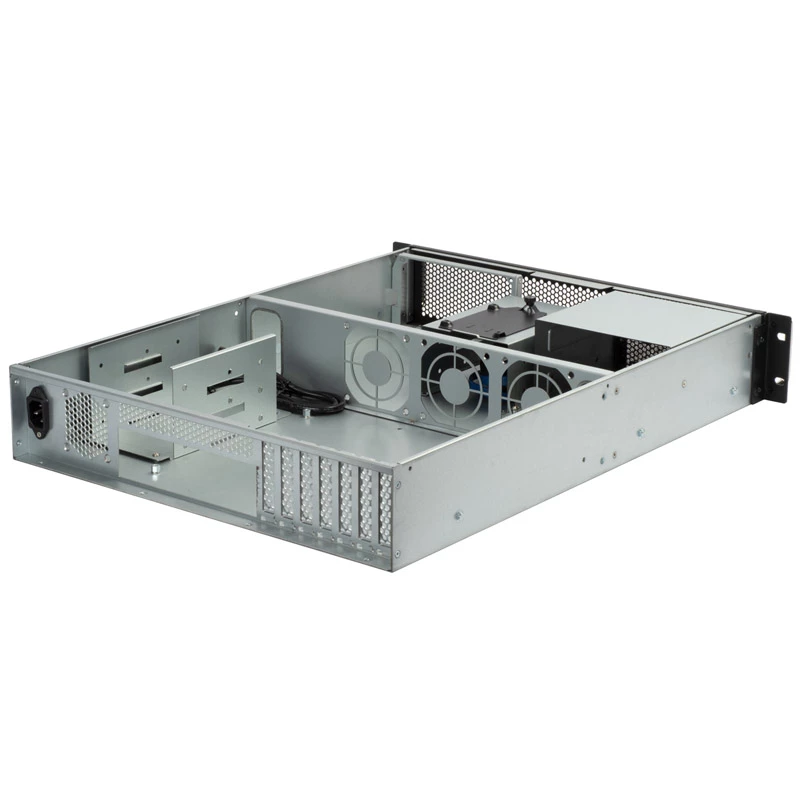 SilverStone RM23-502 Rackmount Server Korpus, ATX, USB 3.0 - 2U - melns