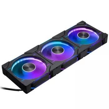 PHANTEKS D30-120 120mm ARGB korpusa ventilatori, melns, 3 komplektā
