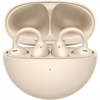 Austiņas HUAWEI FreeClip — TWS Bluetooth, intraaurālās, svars 5,6 g, bēšas