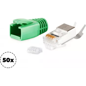 RJ-45 savienotājs ShiverPeaks 72067-50G Zaļš (50 gab.)
