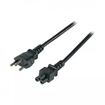EFB-Elektronik strāvas vads Šveices tips 12 - C5 180°, melns, 1,8 m, 3 x 0,75 mm²