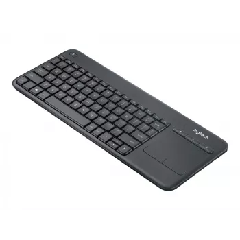 Logitech Wireless Touch Keyboard K400 Plus - bezvadu tastatūra - 2.4 GHz - čehu - melna