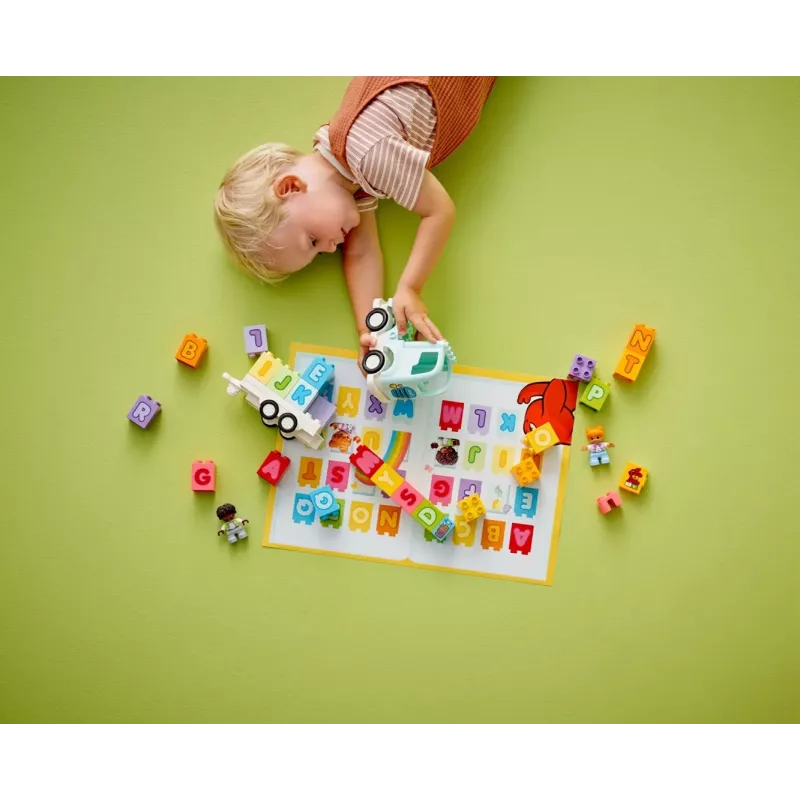 Konstruktors LEGO DUPLO 10421 ABC Kravas Auto, 36 gab., 2 minifigūras, vecumam no 2+ gadiem, izmēri 110×140×70 mm
