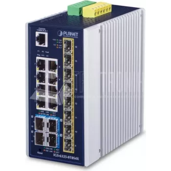 PLANET IP30 Industriālais L3 Pārvaldāmais Slēdzis 8 Porti
