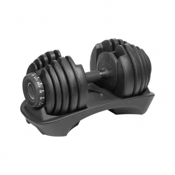 Pielāgojams čuguna hantelis Rebel RBA-2303 — līdz 24 kg, melns, viengabala