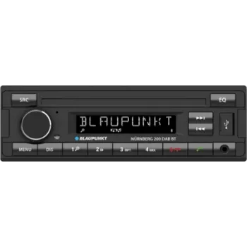 Auto radio BLAUPUNKT Nürnberg 200 DAB+ Bluetooth — viens DIN, zems montāžas dziļums
