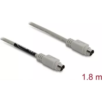 PS/2 kabelis DELOCK 87235 — 6-pin Mini-DIN uz 6-pin Mini-DIN, 1,8 m, bēšs