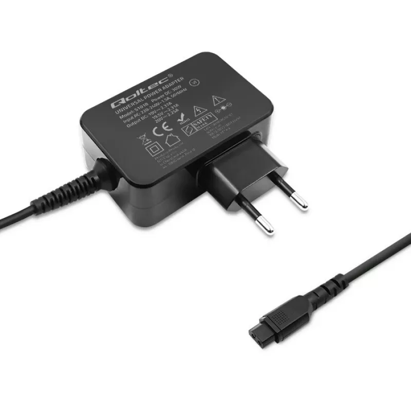 QOLTEC Universāls 30W barošanas adapteris ar 8 maināmiem spraudņiem