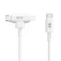 HYPER HyperJuice USB kabelis USB 2.0 1.5 m USB C USB C/Lightning Balts