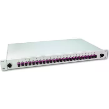 Lightwin LWL savienojuma kārba, 24 šķiedras, 24x SC daudzmodu, 50/125µm OM4 pigtail, SPBOX 24G50 OM4 SC