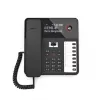 DECT telefons Gigaset DESK 800A ar vadu klausuli, 200 ierakstu telefonu grāmata, melns
