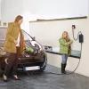 Qoltec Mobilais EV Auto Lādētājs Regulējams 2in1 Type2 | 7kW | 230V | CEE 3 PIN | Wi-Fi | LCD | Pārnēsājams | Wallbox | 5m