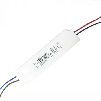 LED barošanas avots MEAN WELL LPV-60-12, 60W 12V līdzstrāva, 90–264V maiņstrāvas ieeja, balts, -30–70°C