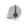 PORT CONNECT | Stereo USB Austiņas PRO ON'R 300 | Vadu | Uz auss | Trokšņu slāpēšana | Melna