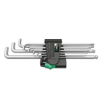 Wera 950/9 Hex-Plus 4 sešstūra atslēgu komplekts, metrisks, hromēts