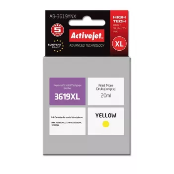 Tintes kasetne ActiveJet AB-3619YNX saderīga Brother LC3619Y XL, dzeltena, 20 ml, viena iepakojumā