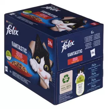 Felix Fantastic lauku garšas želejā - Slapjā barība kaķiem - 24x 85g