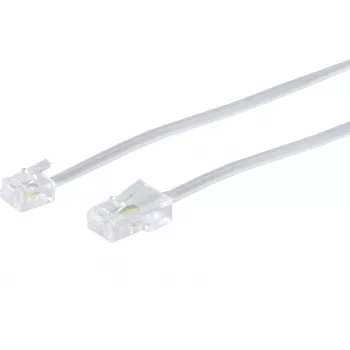 Telefona kabelis ShiverPeaks BS70256-W 6 m RJ-11 RJ-45 Balts