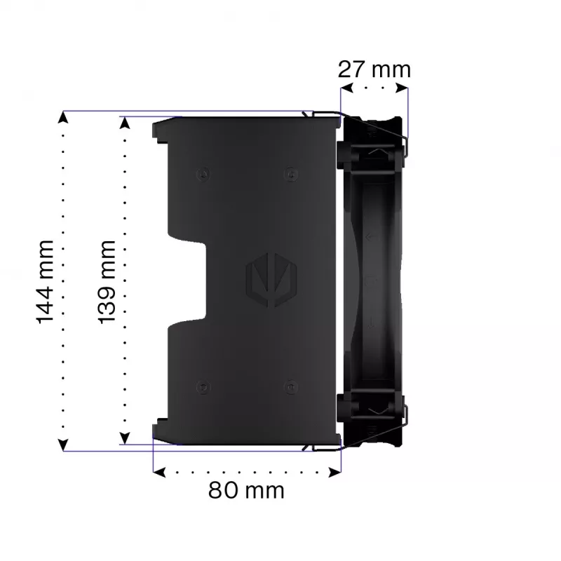 Endorfa Fortis 5 Black CPU dzesētājs