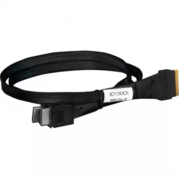 ICY DOCK MB206L-B kabelis SlimSAS 8i uz 2x OCuLink 4i, 50 cm