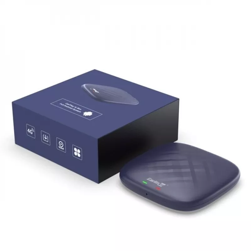 CARLINKIT Bezvadu AI Box ar Android 13 - 8GB+128GB oriģinālajiem auto radio ar CarPlay zils